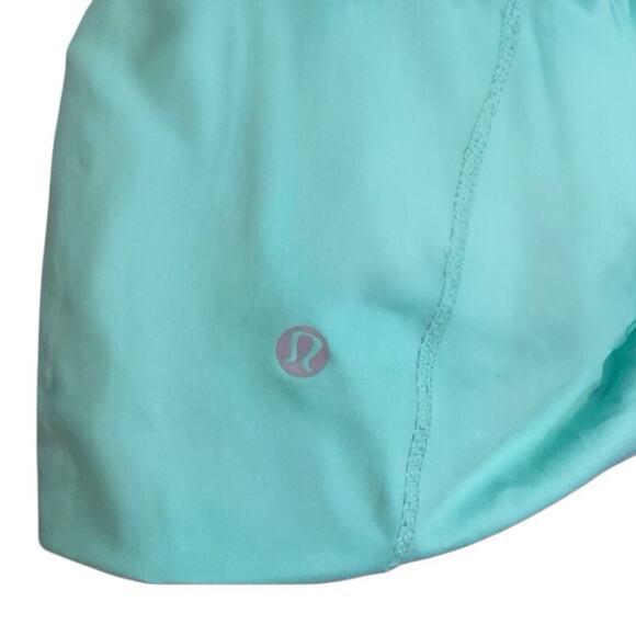 LULULEMON SPORT TANK TOP Size 6 Green Layered Bubble Hem Awareness Criss Cross - Picture 5 of 9